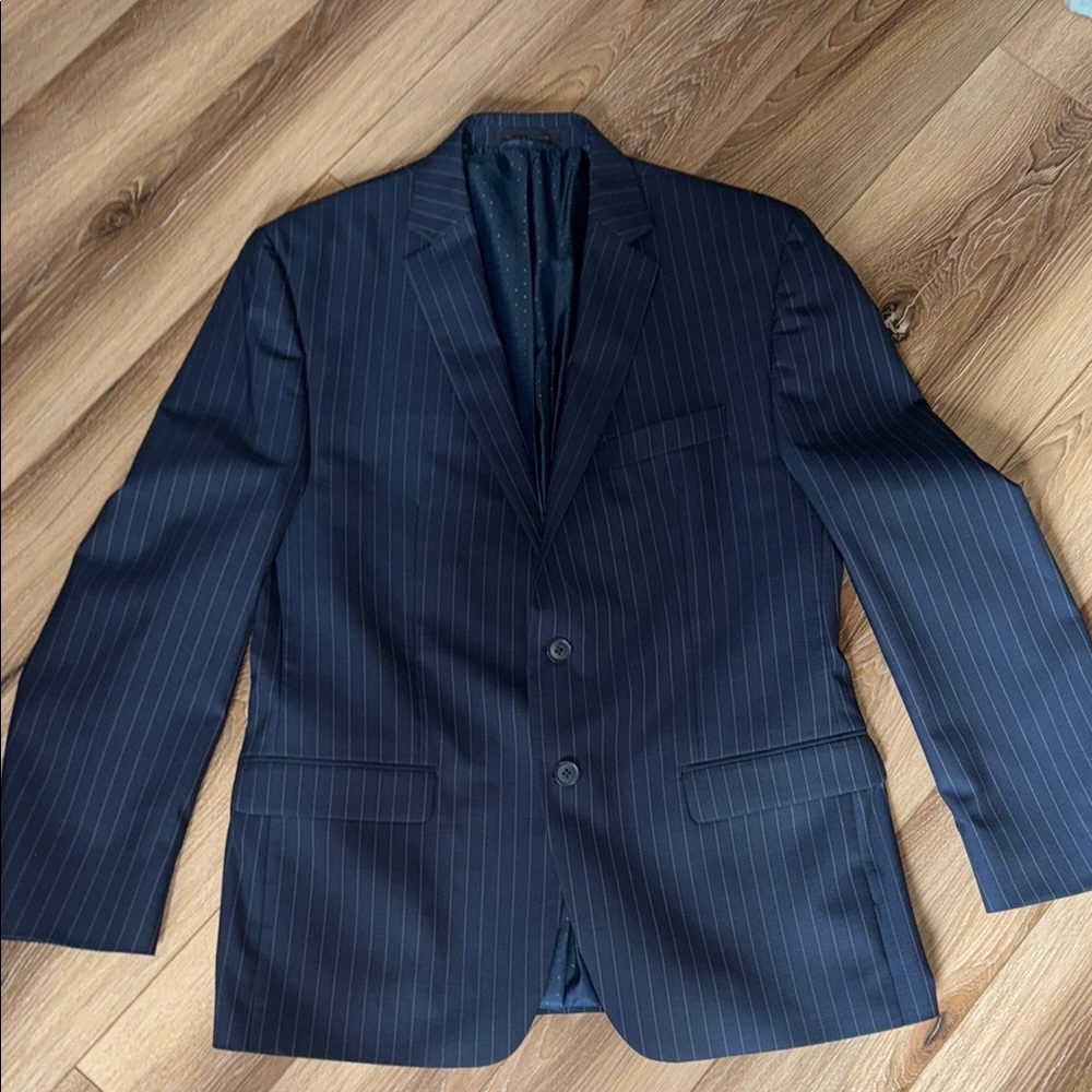 Collection by Michael Strahan Men's Navy Pinstripe Suit jacket